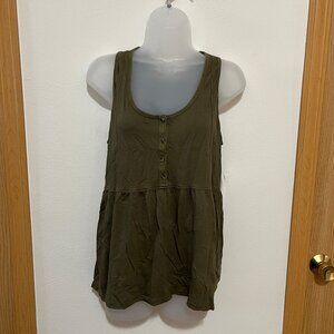 Sonoma Olive Flow Tank Top (Medium). NWT